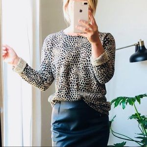 Vintage Sweaters - Angora Blend Sweater // animal print Vintage Sweaters - Angora Blend Sweater // animal print